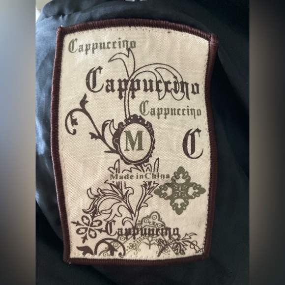 Cappuccino gold puff coat with removable faux fur collar size M - Picture 9 of 10